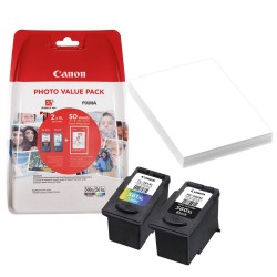 Canon 4 Farben Kombipack (PG-560XL+CL561XL) + 50St&#252;ck 10x15 Fotopapier <span class="itemid">3712C004</span>