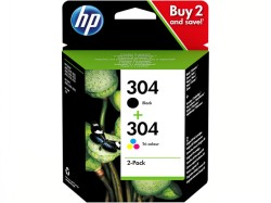 HP Kombipack HP 304 (1x schwarz+1x farbig) <span class="itemid">3JB05AE</span>