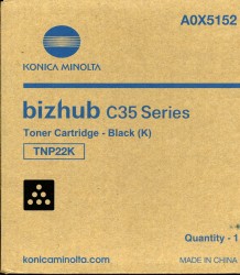 Konica Minolta TNP-22K Toner Schwarz <span class="itemid">A0X5152</span>