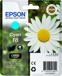 Epson Druckerpatrone Cyan 18 <span class="itemid">C13T18024012</span>