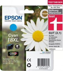 Epson Tintenpatrone Cyan 18 XL <span class="itemid">C13T18124012</span>