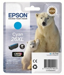 Epson Tintenpatrone Cyan 26 XL <span class="itemid">C13T26324012</span>