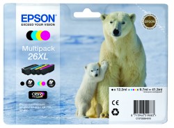 Epson Tintenpatronen Multipack (4 Farben) 26 XL <span class="itemid">C13T26364010</span>