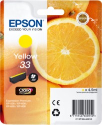 Epson Druckerpatrone Gelb 33 <span class="itemid">C13T33444012</span>