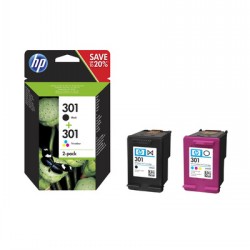 HP Kombipack HP 301 (1x schwarz+1x farbig) <span class="itemid">N9J72AE</span>