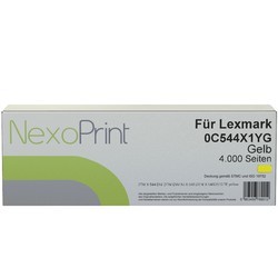 NexoPrint Toner Gelb f&#252;r Lexmark 0C544X1YG 