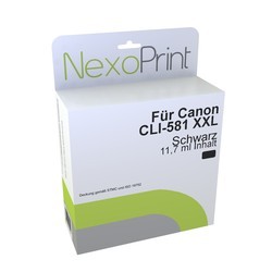 NexoPrint Tinte schwarz XXL f&#252;r CLI-581BK 