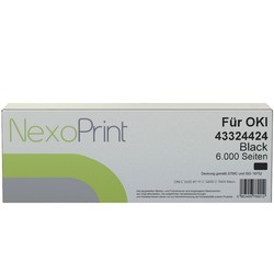 NexoPrint Tonerkartusche schwarz f&#252;r OKI 43324424 