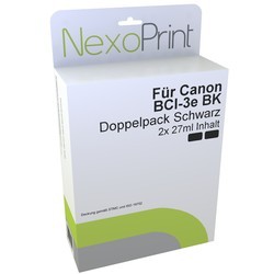 NexoPrint TWINPACK f&#252;r Canon Tinte  BCI-3e BK / 4479A298 