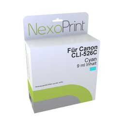 NexoPrint Tinte Cyan f&#252;r Canon CLI-526c / 4541B001 