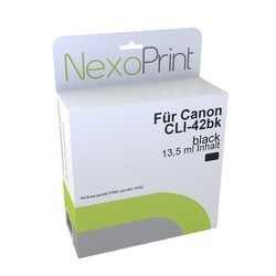 NexoPrint Tinte schwarz f&#252;r Canon CLI-42bk 