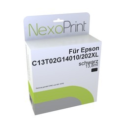 NexoPrint Tintenpatrone Schwarz f&#252;r Epson 202 XL 