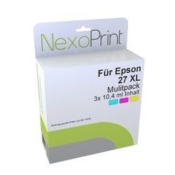 NexoPrint Druckerpatronen kaufen Epson Farben NX-C13T27154010 Multipack günstig 27 XL für 3