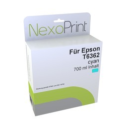 NexoPrint Tintenpatrone Cyan f&#252;r Epson C13T636200 