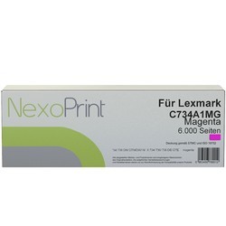 NexoPrint Toner Magenta f&#252;r Lexmark C734A1MG 