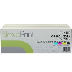 NexoPrint f&#252;r HP CF400 / 201X 4 Farben Spar Set (BK,C,M,Y) 