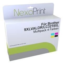 NexoPrint Tinten Spar- Multipack 4 Farben XL f&#252;r Brother LC3219XL 