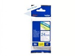 Brother Brother TZ-253 Schriftband blau auf wei&#223; 24mm x 8m, laminiert <span class="itemid">TZe-253</span>